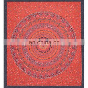 Single Bed Decorative Bohemian Hippie 100% Cotton Wall Hanging Indian Tapestry photo-4