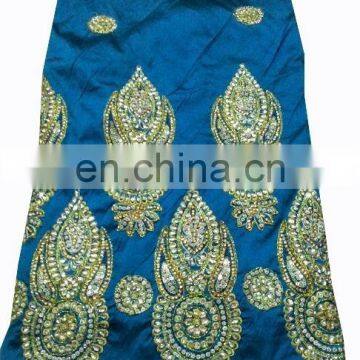 Raw Silk Embroidered African George Lace For Africa Women