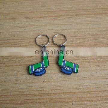 New Arrival!!!! ice hockey stick design PVC key chain