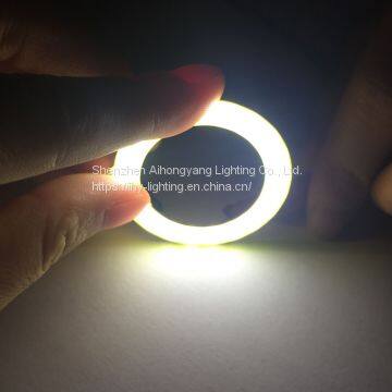 2018 New Professional Lighting 9v 3w Plastic Camping Protable Flat Round COB LED Torch Flashlight With Machine Tool Work photo-3