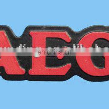 Design fashionable letter logo aluminum label