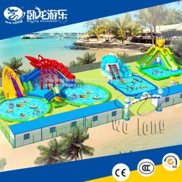 Factory price giant adult cheap inflatable water park/aqua park sport games equipment/portable water park for sale