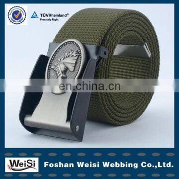 38mm custom metal buckle waist canvas brand man belt