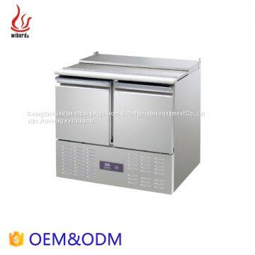 Commercial WMP uncovering Double Doors Work pizza prep table chiller