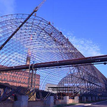 Galvanized Steel Structure Space Frame Arch Dry Coal Storage Shed