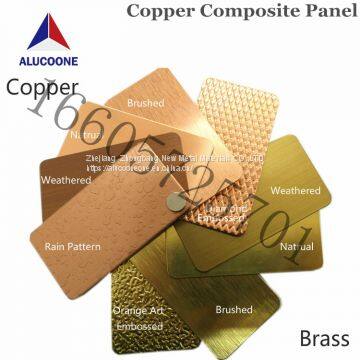 Alucoone Art Embossed Copper Composite Panel Supplier