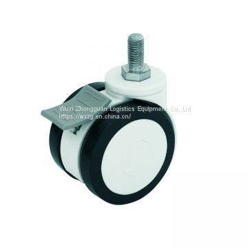 100mm Full -plastic Double Plate Medical Casters photo-2