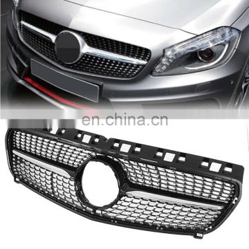 Black Front grill Diamond grille for Mercedes Benz W176 A CLASS A180 A200 A260 A45 2013 2014 2015