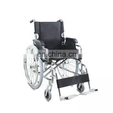 steel frame manual foldable china pedal wheelchair for sale