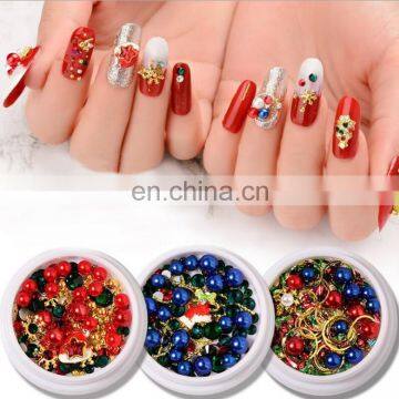 ASN-ZZ-15 Nail Art Diamond 8 Designs Nail Alloy Shell Drilling Decoration