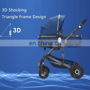 2017 Hot Selling Stroller for Babies OEM High Quality Leather Baby Pram Stroller for Babies