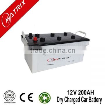 12V 200AH Dry Charged Automotive Lead Acid Storage Batteries