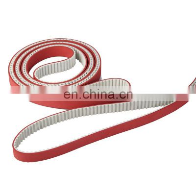 PU Timing Belt with Red blue rubber NBR Coating + NFT NFB