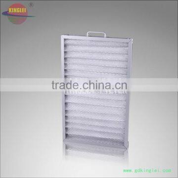 Wrinkle washable filter pleated air filter for ventilation equipment