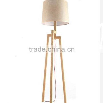 wooden floor standing lamp