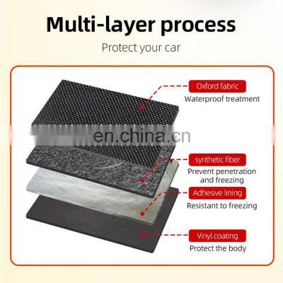 Universal Premium Retractable Magnetic Car Front Window Windshield Cowl Snow Sun Cover for Ice and Snow photo-4