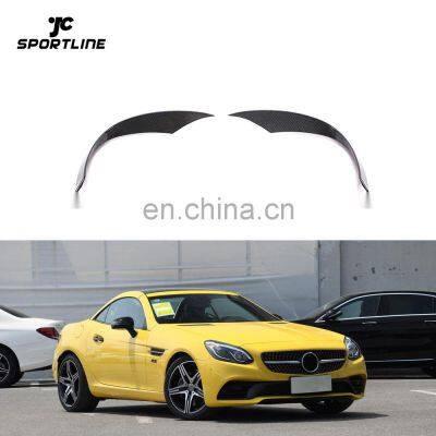 Carbon Fiber NEW SLC-Class R172 Front Canards for Mercedes Benz SLC200 SLC300 Base Convertible 2016-2019