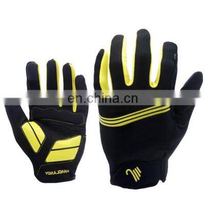 Handlandy Outdoor Sports Padded Shock Absorbing Anti-Slip Full Finger Road Touch UPF50 UV Protection Cycling Gloves Bike Bicycle