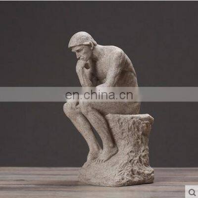 European Thinker Figure Sculpture Restaurant Decoration