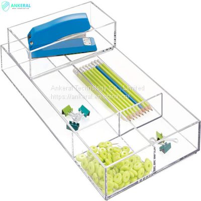 Buy Good Quality Clear Acrylic Drawer Organizer 2022 Trending Office Supplies Storage Organizer Box