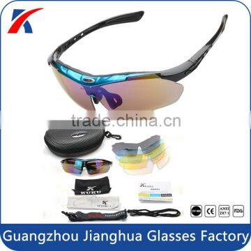 Customized color new model 4 extra interchangeable lens polarised sunglasses