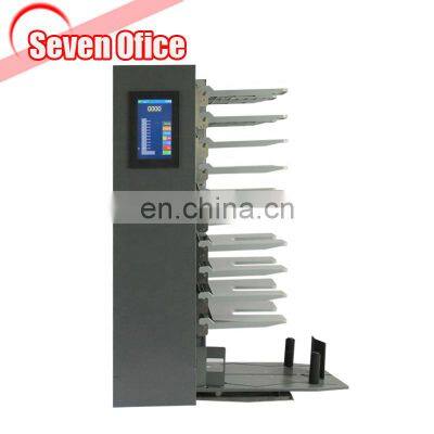 10 trays A4 automatic paper gathering and sheet collating machines digital collator machine for paper for sale with touch screen