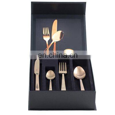 High Quality Handmade Fold Cardboard Gift Magnetic Box Paper Cutlery Set Knife Fork Box Wig Hair Packaging