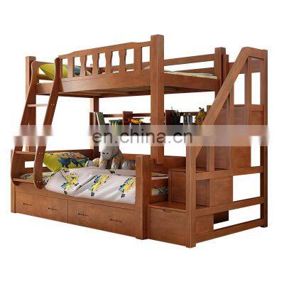 Adult twin over full wooden bunk bed for 3 people children bunk double bed modern for sale bedroom sets