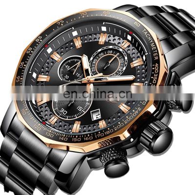 LIGE 9902 Watches Men Wrist Luxury New Sport Chronograph Mens Watch Casual Full Steel Business Quartz Clock Relogio Masculino