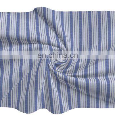 Best Selling Linen Cotton With Rayon Fabric Yarn Dyed Stripes For Tops