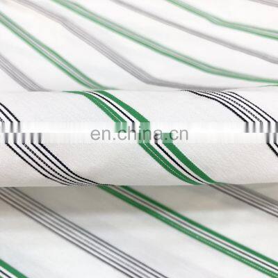 Rayon Nylon Cotton Polyester Spandex Bright Yarn Stripe Woven Fabric for Women Garment photo-4