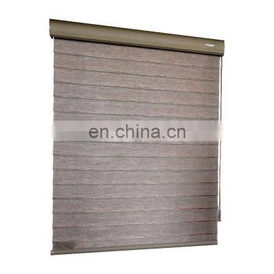 Retractable Folding Electric Bead Rope Window Blind, Triple Shade Shangri-La Blinds Balcony automatic roll window curtains
