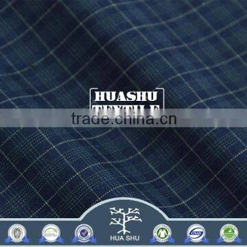 Good quality 2016 New style men's wear viscose polyester plaid cloth for garment