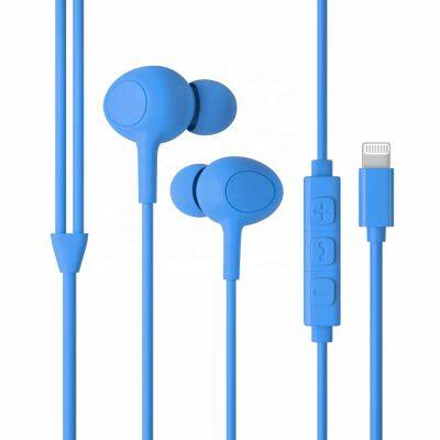 For iPhone 13 use MFi wired earphone with 8 pin connector Stereo headphone for iPhone 12/13 Pro max