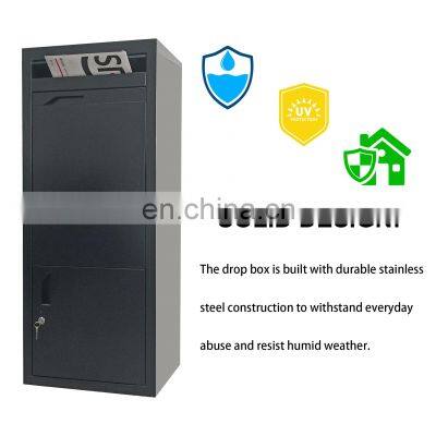 Freestanding Locking Parcel Drop Box, Black- Anti-theft Design photo-3