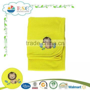 cotton embroidery baby swaddle blanket wholesale