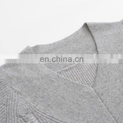 OEM Service From China Factory Comfortable Women's Pure Cashmere V-Neck Pullover Casual Solid Pattern Winter Sweater photo-3