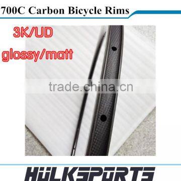 700c Full Carbon Tubular Road Bicycle Rims Toray T700 Carbon Rims for Road Bicycle 3K/UD Carbon Road Bike Rim photo-5
