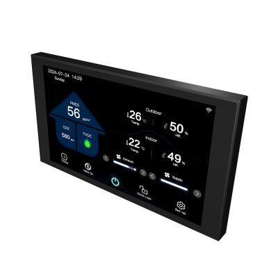 7 Inch Fresh Air Ventilation HVAC Fan Smart Controller With PM2.5 CO2 Sensors WIFI Remote Controller Used for AC DC EC Fans photo-4
