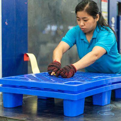 jinbai  Warehouse moisture-proof pad board, nine-legged plastic pallet, single-sided plastic pallet