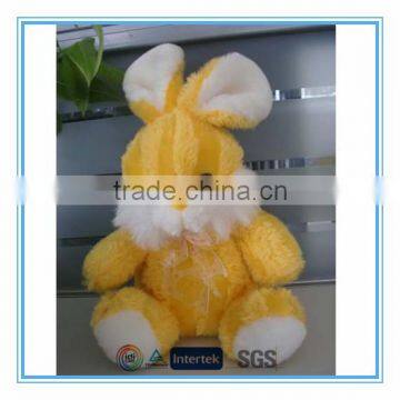 Stuffed yellow rabbit toys 25cm H