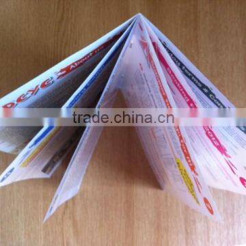 Tri fold paper brochure printing in China