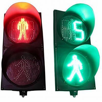 300mm Red Figure & Green Figure Double 8 Double-row Countdown Two-in-one + Green Figure & Red Figure Double 8 Double-row Countdown Two-in-one Two Units, Pedestrian Traffic Signal Lights