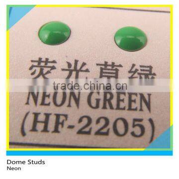 Heat Transfer Half Round Studs Neon Green Hotfix Brass Dome Studs