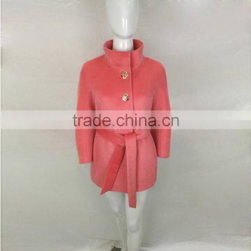 2015 New Autumn and Winter Thick Winter Wool Coat Women Fashion Long-Sleeved Female Overcoat Single-breasted Woolen Coat photo-3