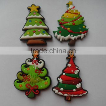 Merry Christmas tree pvc fridge magnet