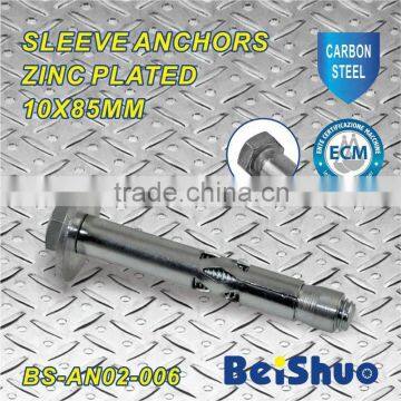 BS-AN02-006 hex nut type sleeve anchor with DIN9021 washer