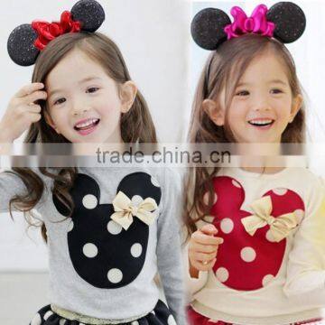 Lovely Kids Tops Baby Girl Long Sleeve Singlet Children Shirts