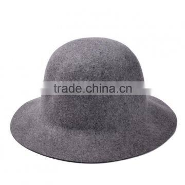 New Arrival Casual Vintage Elegant Lady Women Wide Brim Fedora Real Wool Hat