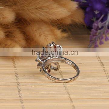 Stock Classical 925 Sterling Silver Promotional Ring With Mix Natural Stone photo-4